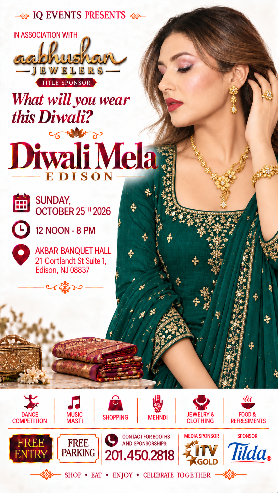 Diwali Mela Edison 2026 event flyer